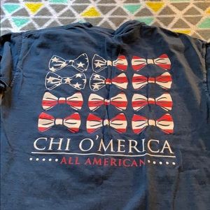 Comfort colors M chi omega shirt